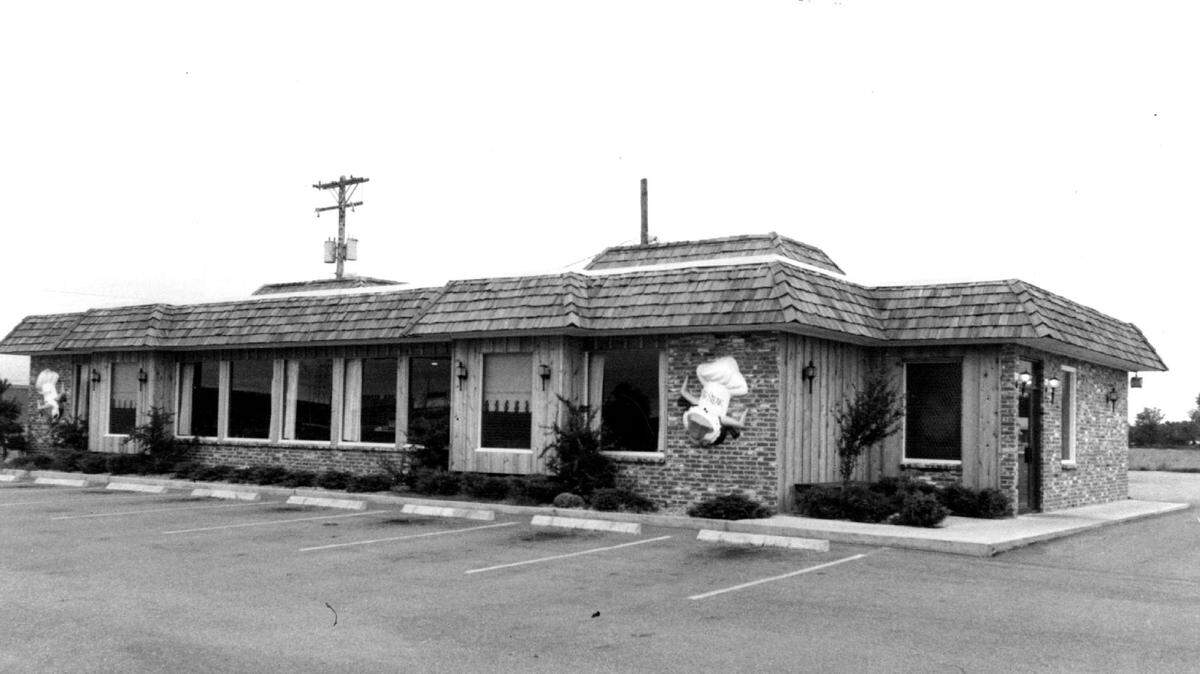Wichita’s second Mr. Steak restaurant opened in the River Bend Shopping Center at 21st and Hood in 1968. The building now houses a bingo parlor.