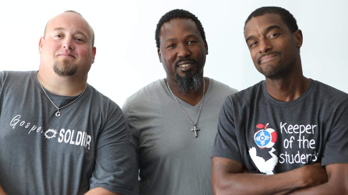 Greg Pianga, left, Darin Smalls and PC Patton are planning an all ages Christian night club and lounge called Club His Hop Wichita.