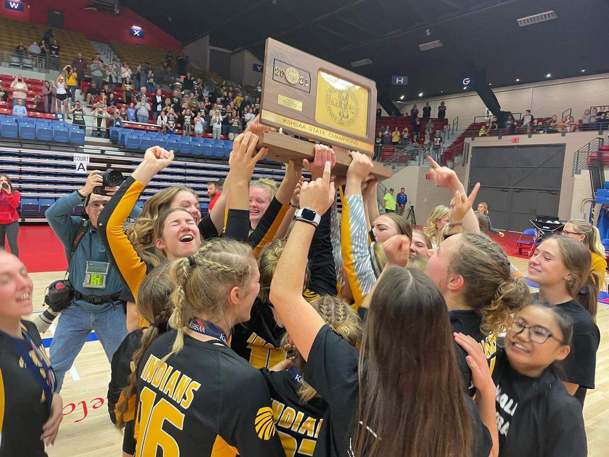 The Andale volleyball team won the Class 4A state championship, the first title in program history, with a third-set win over Ottawa on Saturday.
