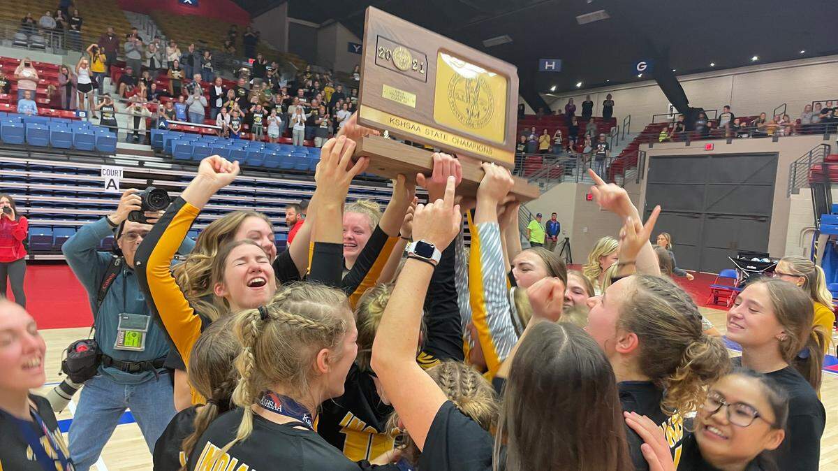 The Andale volleyball team won the Class 4A state championship, the first title in program history, with a third-set win over Ottawa on Saturday.