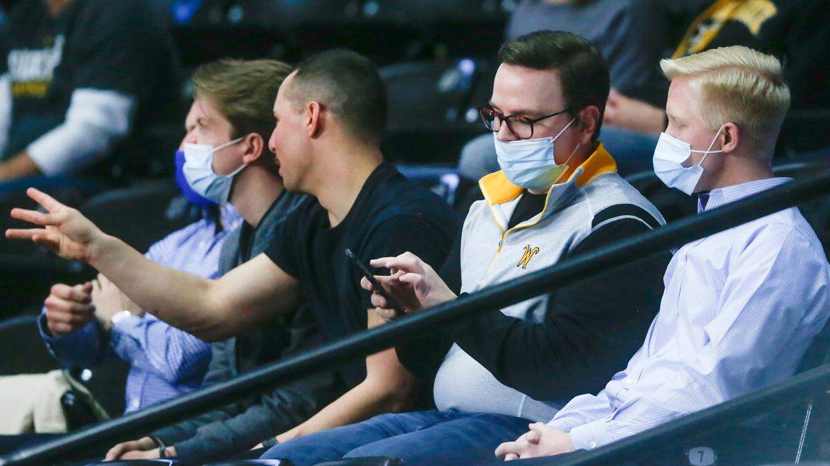 Former Sedgwick County Commissioner Michael O’Donnell attends a recent Wichita State basketball game at Koch Arena.