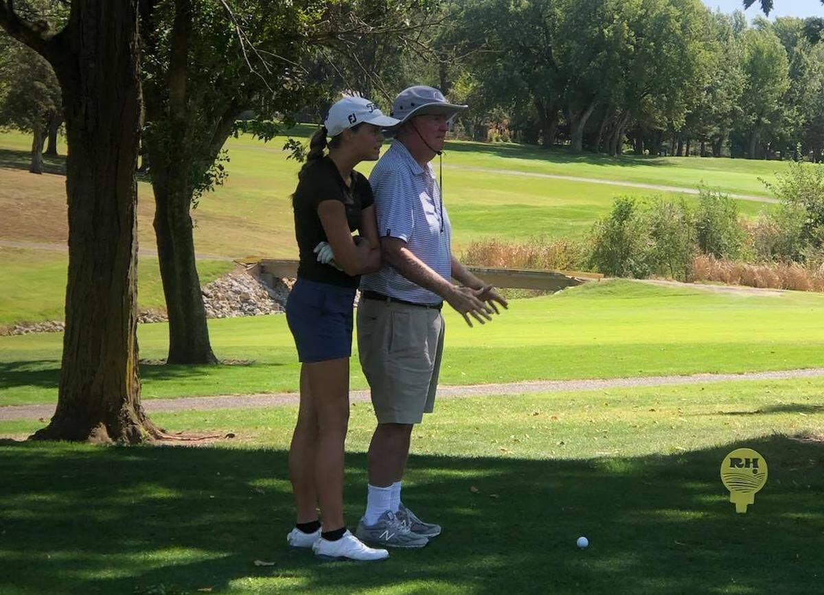 Standout Maize girls golf freshman Kinslea Jones credits her grandfather, Grier Jones, for a lot of her success so far this season.