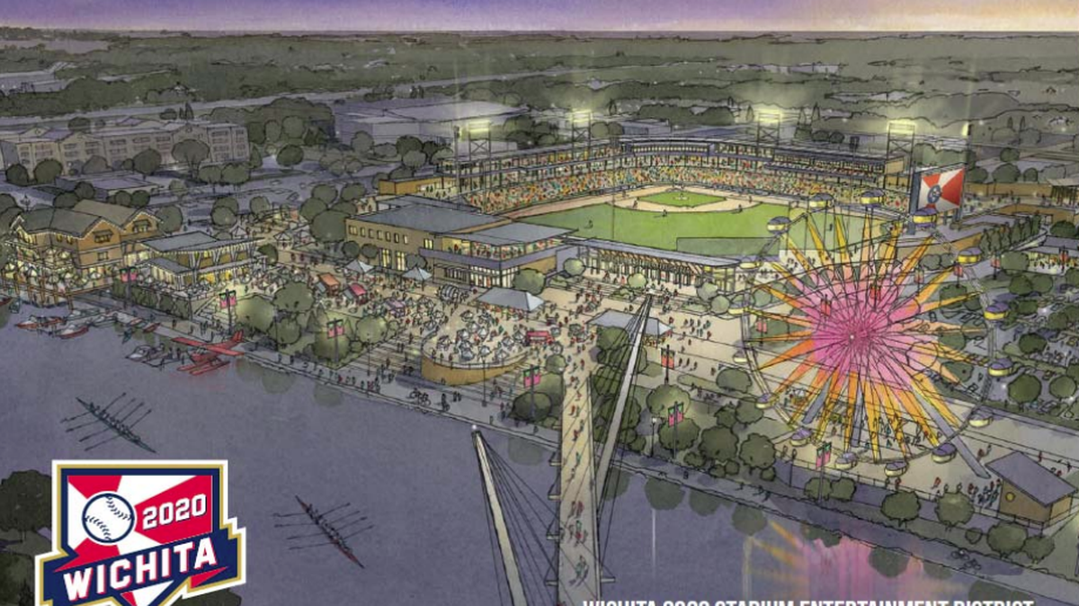 Wichita city officials presented this vision of the west bank development to residents and City Council members in March 2019 amid criticism of a $1 an acre land deal with the owners of the New Orleans Babycakes. The plan has changed significantly and isn’t expected to be finished until 2028.