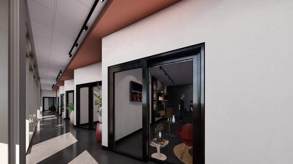 There will be a lot of natural light within the new studio spaces at the Studios on Market, many of which will be angled toward large walls of glass to the outside.