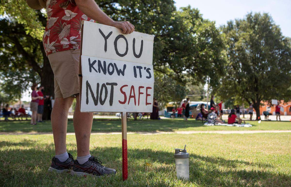 About 50 people, mostly made up of local teachers, held a rally on July 23 outside of Wichita’s North High before the local school board met inside to determine whether or not it would delay the beginning of the school year until after Labor Day. Wichita Public Schools will begin Sept. 8 or 9 after the Board decided to delay.