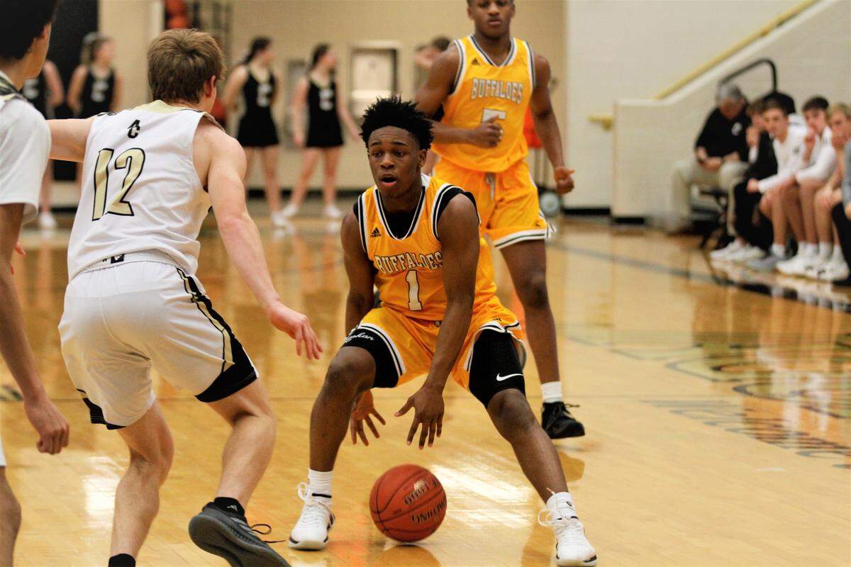 Wichita Southeast sophomore Jackie Johnson III scored 34, including a game-tying three-pointer to send the game to overtime, in an 82-72 road win over Andover Central on Thursday night.