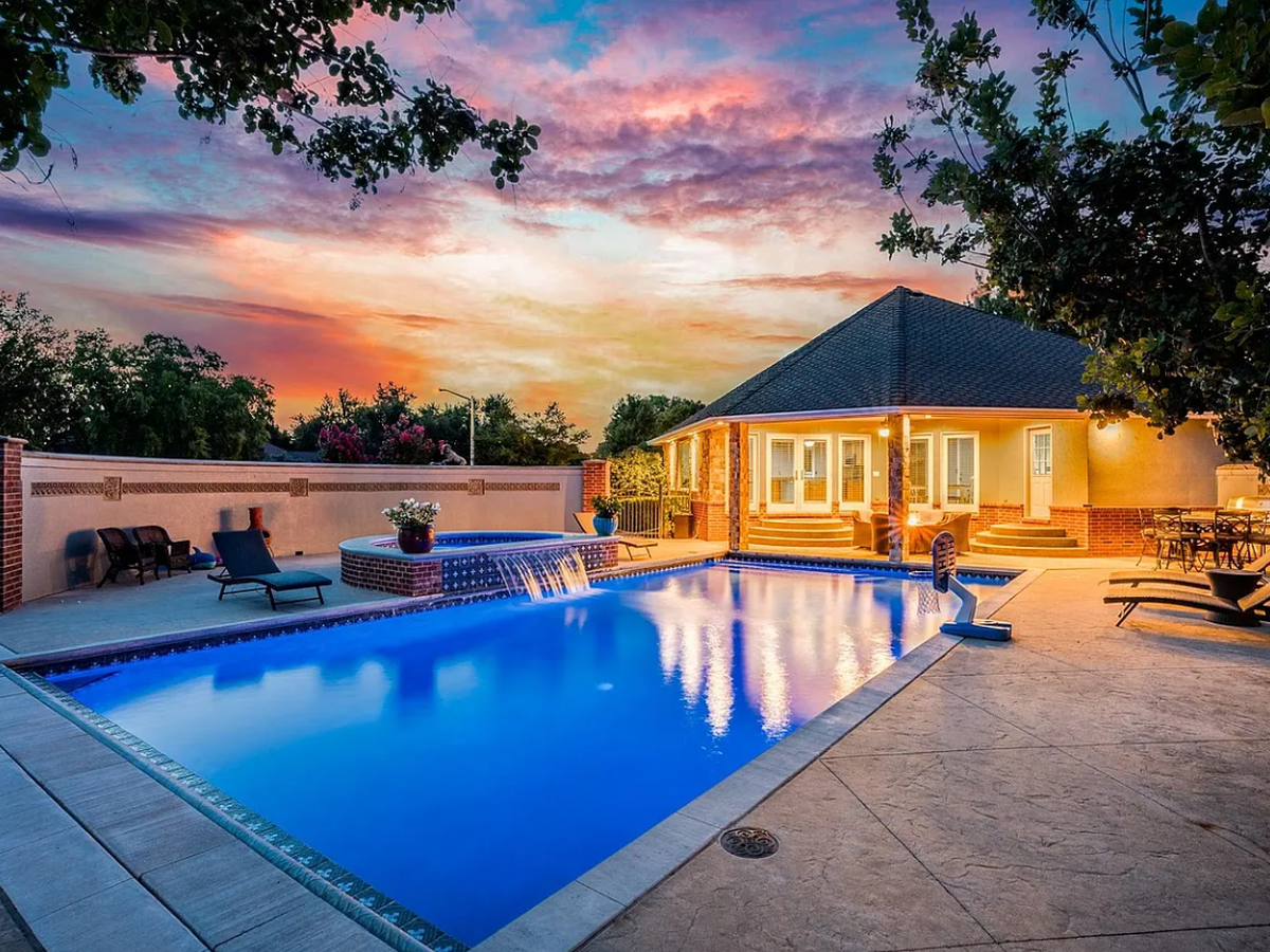 2868 N. Wild Rose Court comes with a heated saltwater pool and its own kiddie pool.