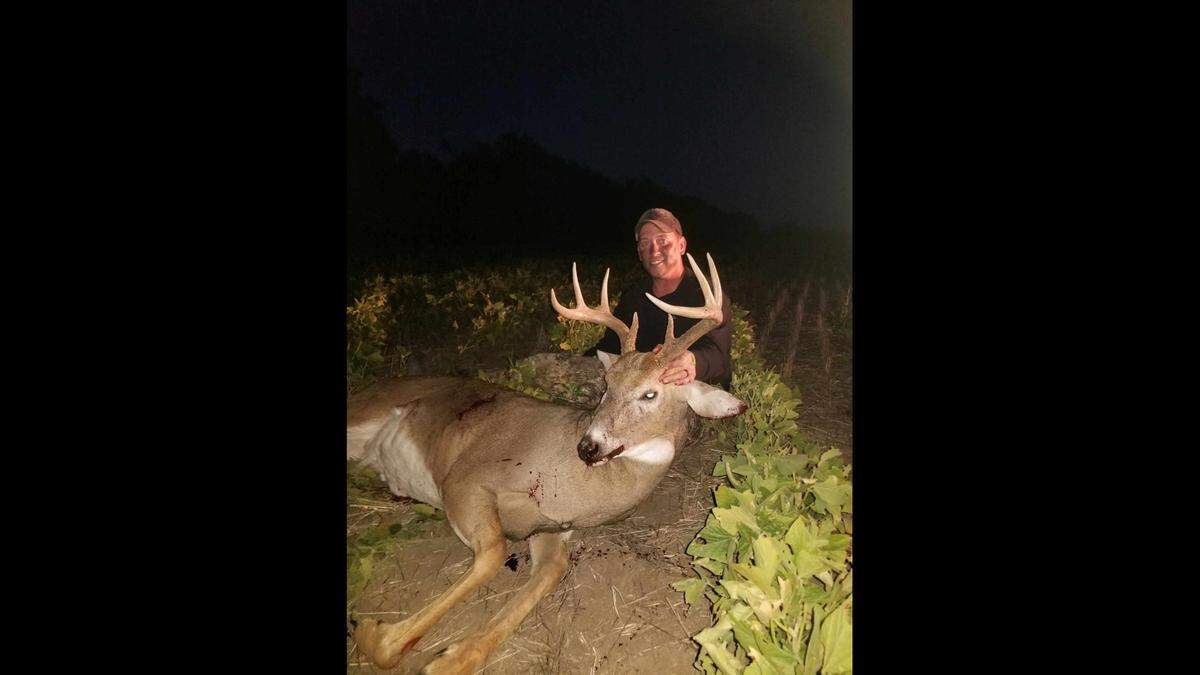 My neighbor, Josh Church, shot this buck Oct. 9 with a recurve on private land in Harvey County.