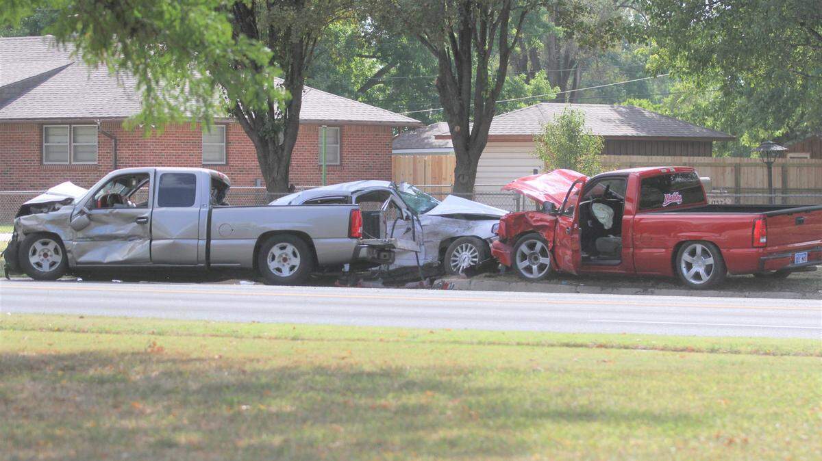 Ralph Hunt Jr., 94, died after his Lincoln Town Car was hit by two racing trucks on August 29, 2020.