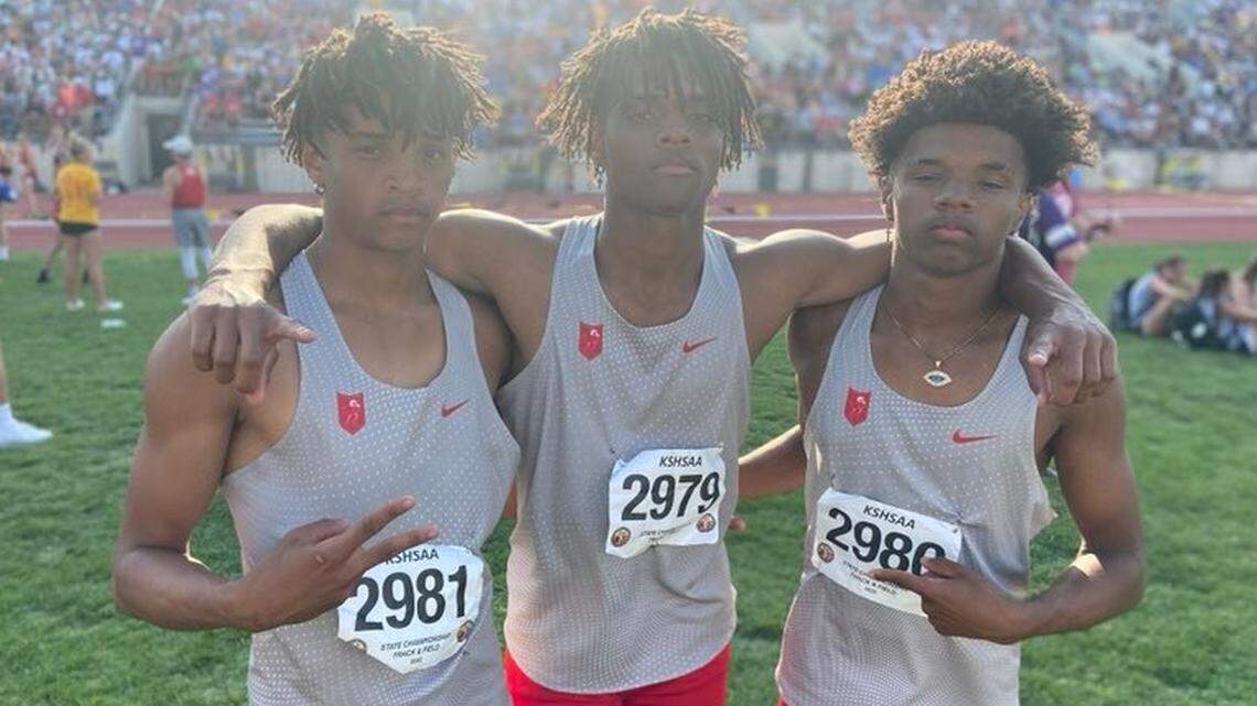 The Parrish brothers, Jacob, Jason and Josh, all won individual state championships for Olathe North at the Class 6A Kansas high school state track and field meet on Saturday.
