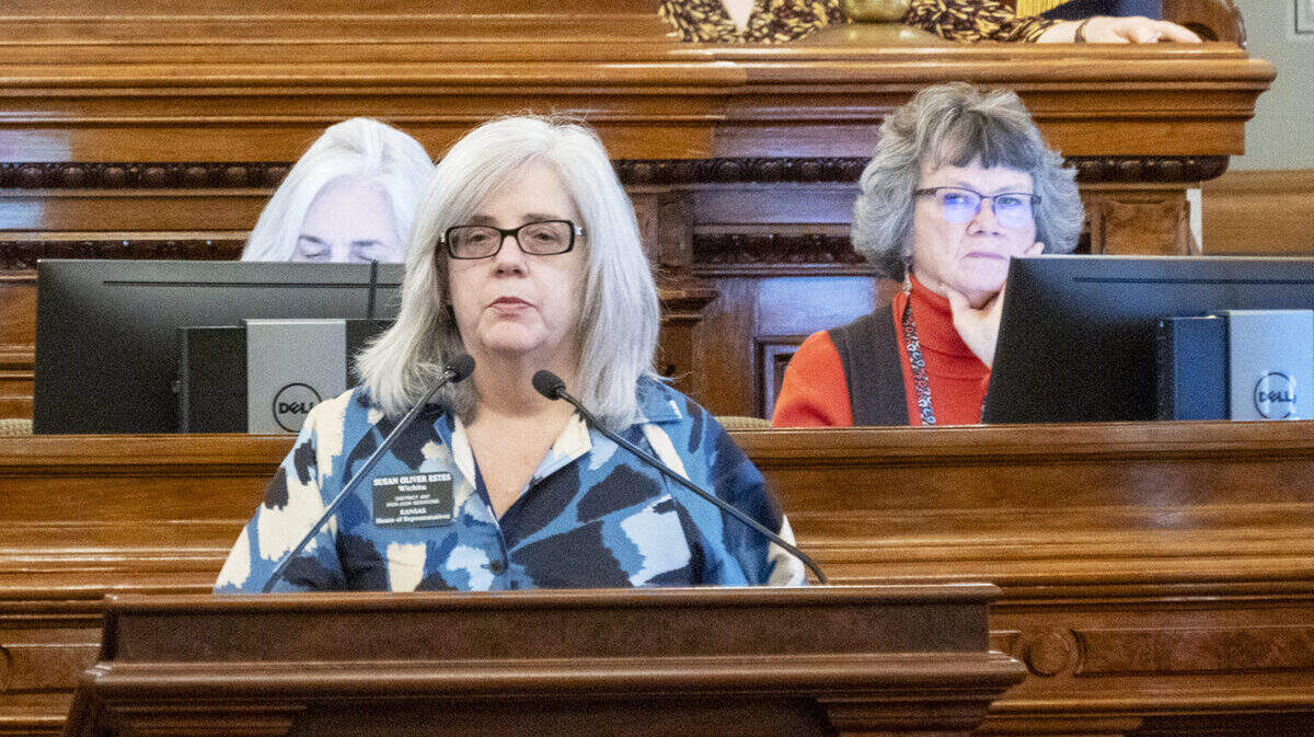 Rep. Susan Estes, a Wichita Republican and vice chair of the state task force devoted to rewriting the public school finance formula, said she would welcome inclusion in the formula a mandate that public school teachers earn at least $45,000 annually so compensation was above the federal poverty level for a family of four.