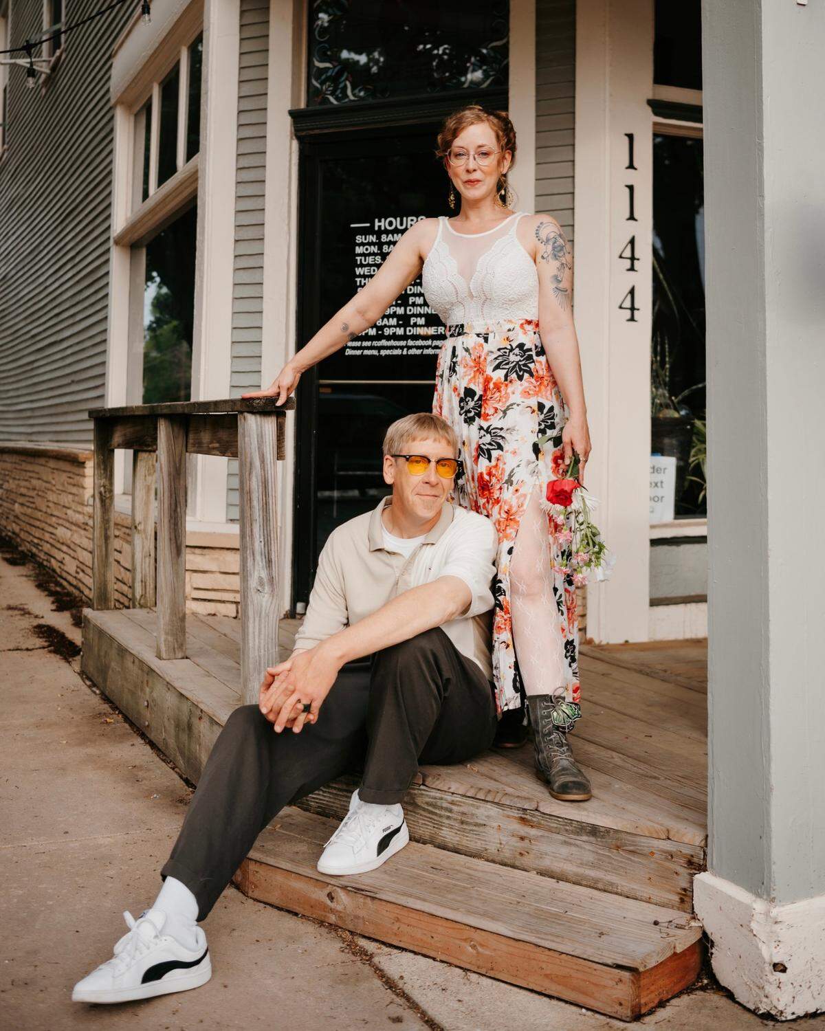 James Gates, left, and his fiance, Sarah Jane Sovereign, will take over the old Riverside Perk/R Coffeehouse in July. They’ll call it Riverside Bohemian.