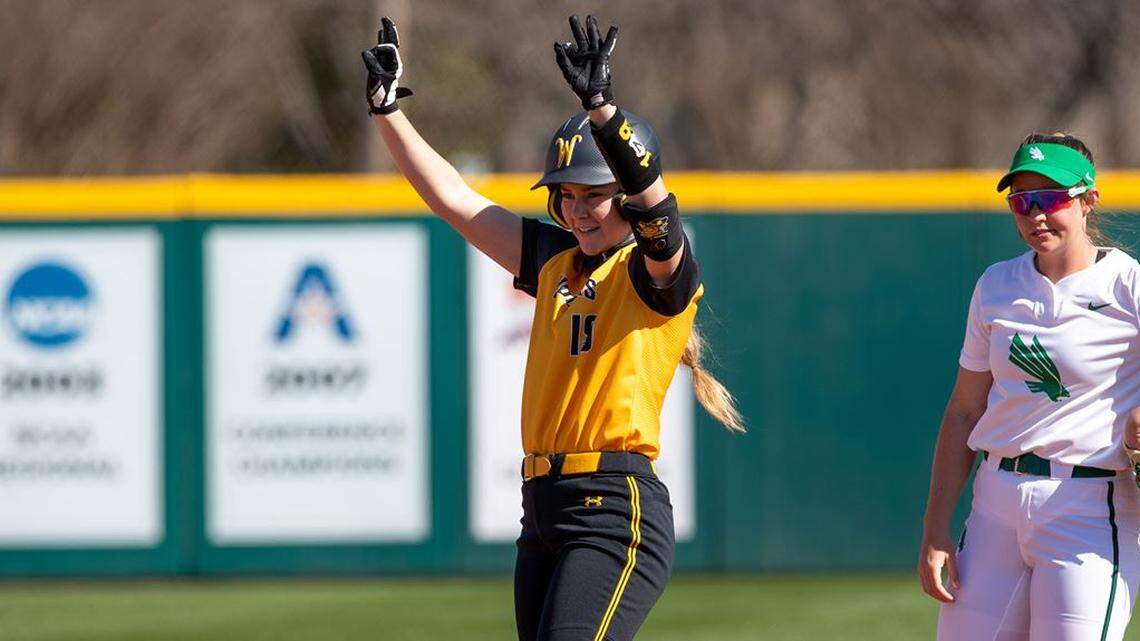 Wichita State junior Neleigh Herring has been one of the team’s best hitters, as the Shockers softball team has won eight straight, including a top-25 win over Iowa State on Sunday.