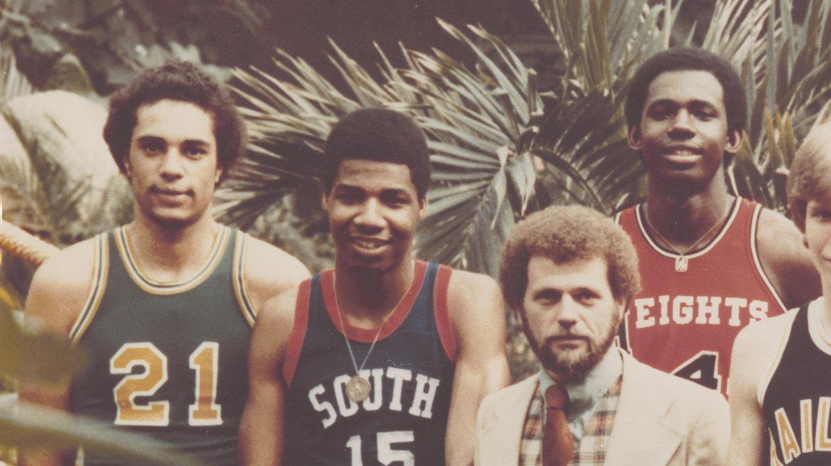 Ricky Ross, second left; Antoine Carr, middle; Dave Piehler, second right.