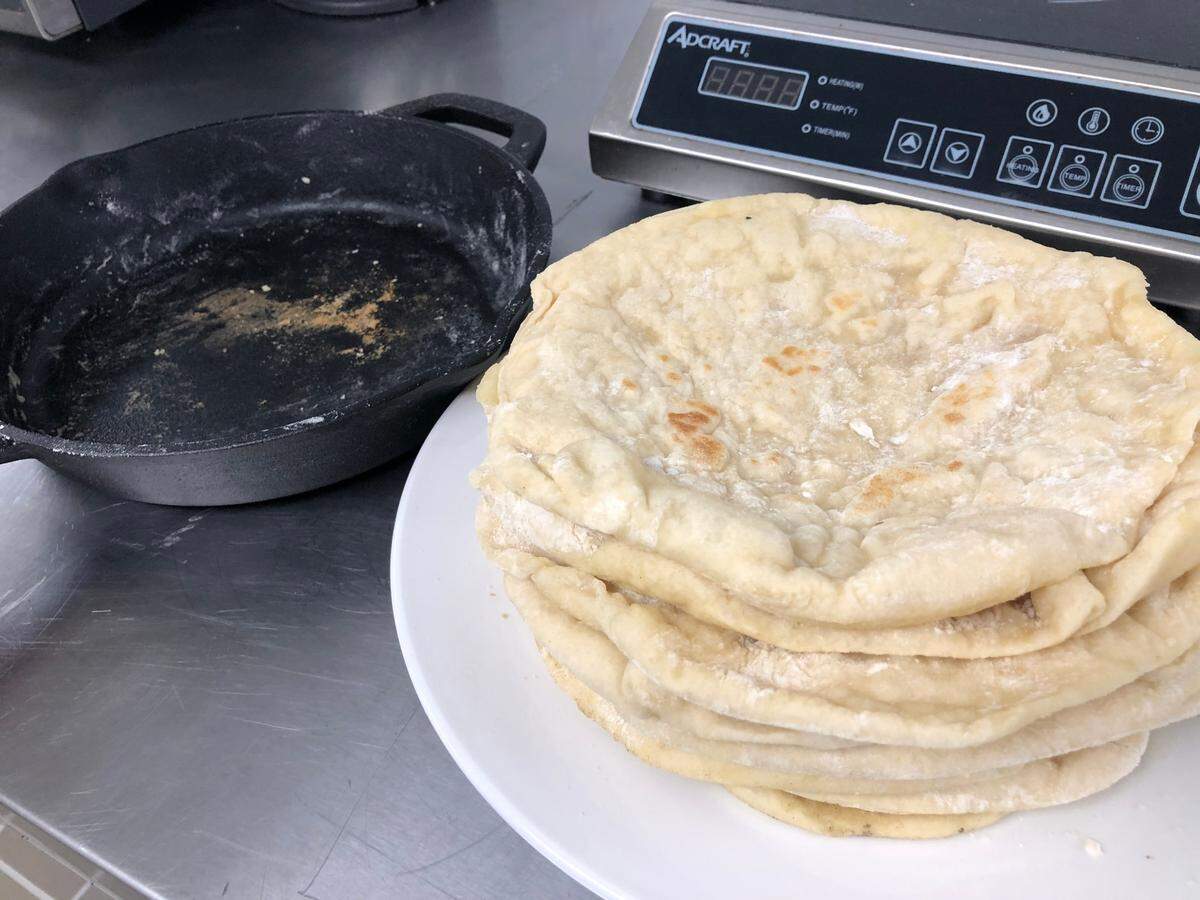 Stan Lerner offers sandwiches on prairie fry bread at his new restaurant, Chef Stan’s Place.