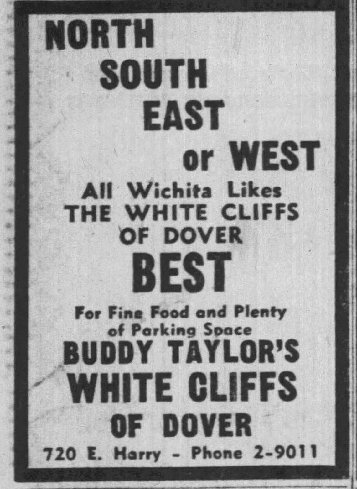 An ad for White Cliffs of Dover appeared in the Aug. 20, 1948, edition of The Wichita Beacon.