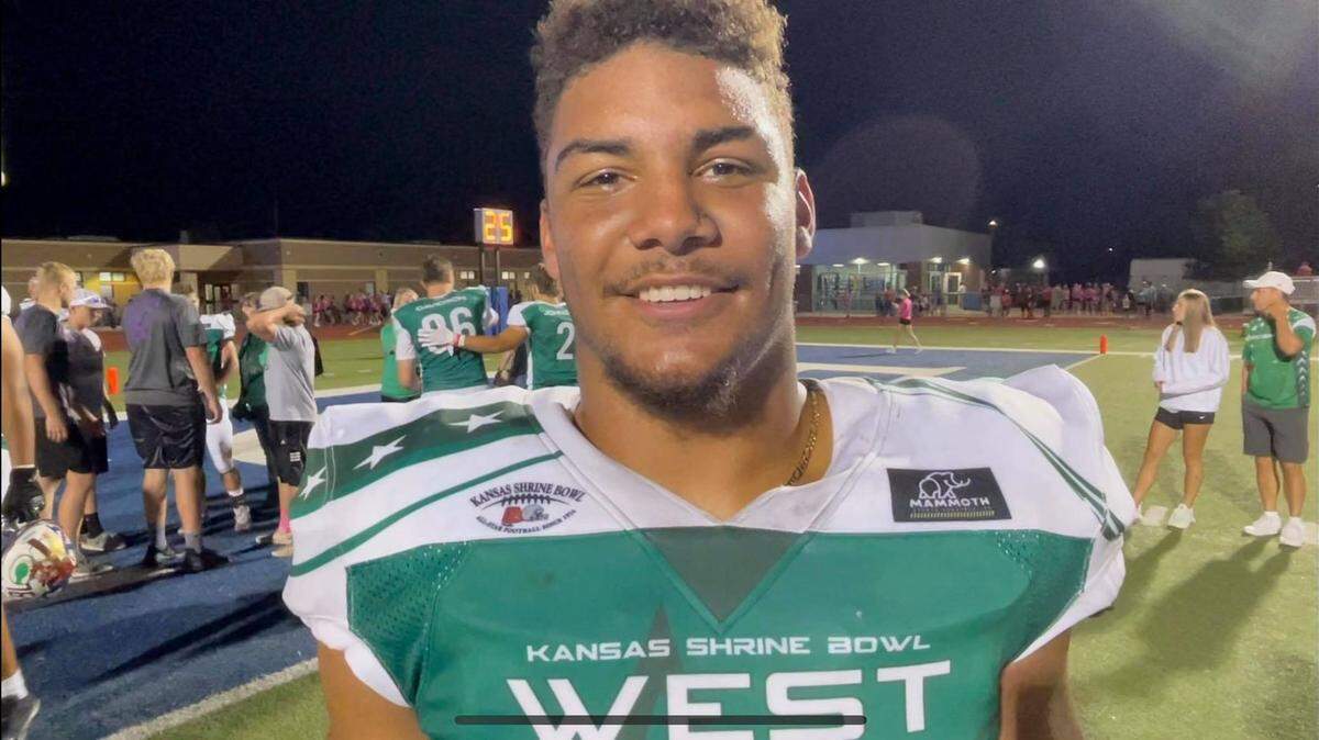 Gaven Haselhorst, a Hays graduate who is now a K-State linebacker, recorded three sacks for the West team in a 14-0 victory in the Kansas Shrine Bowl on Saturday.