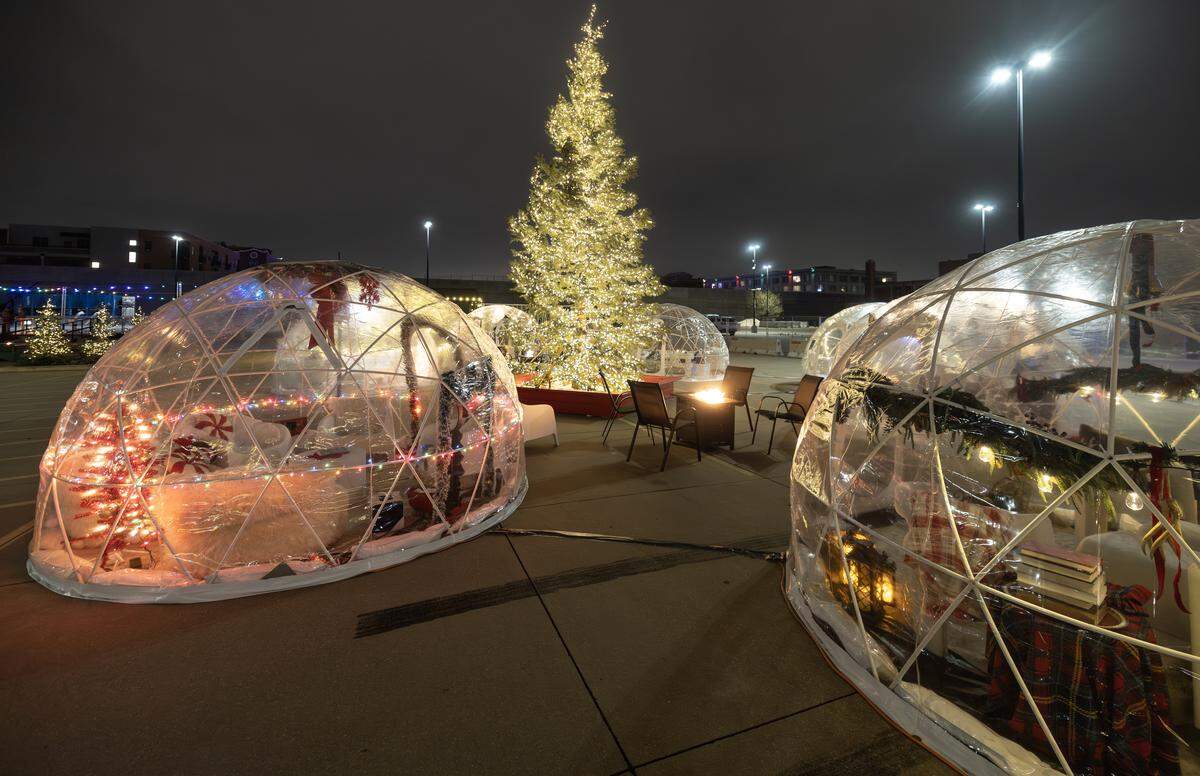 Somewhere in Winter is set up in the Coleman parking lot at Second and St. Francis and will run through Jan. 4. It features 11 cozy igloos for rent and a big ice skating rink.