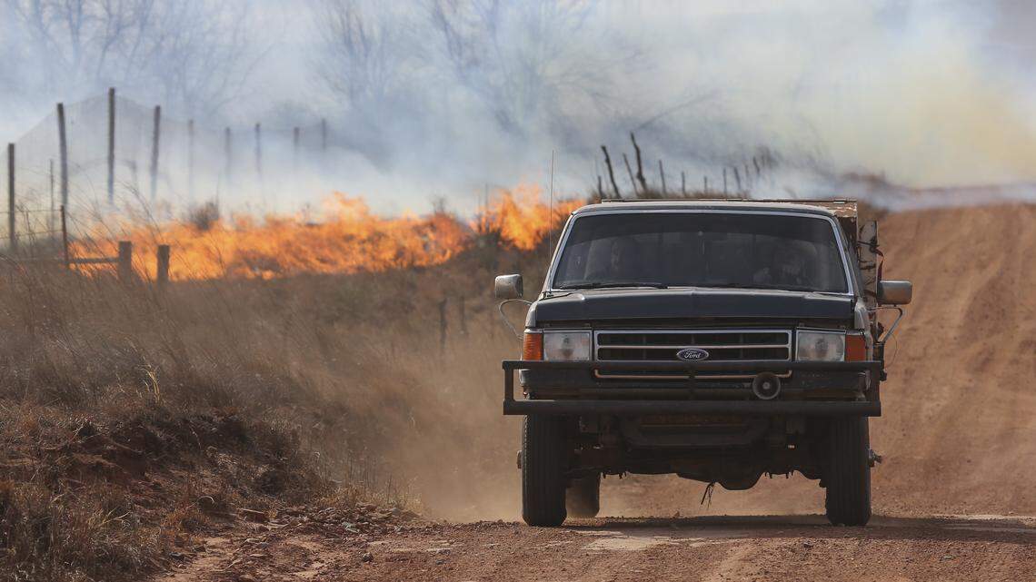 Wildfires on Thursday were just the latest to plague Kansas this spring. Numerous fires have occurred, including this one last week in Kiowa County.