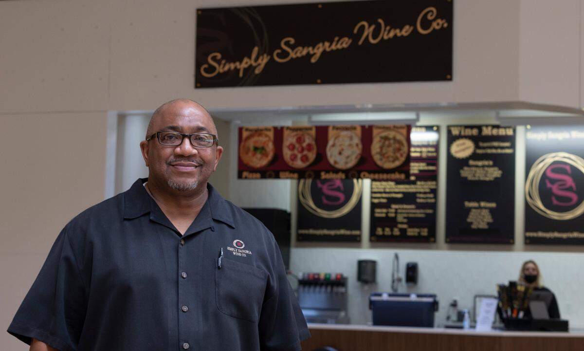 Brian Miller owns at operates the Simply Sangria Wine Company out of Towne East Mall.