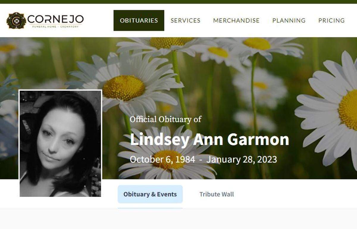 Lindsey Garmon, 38, died on Jan. 28, 2023.