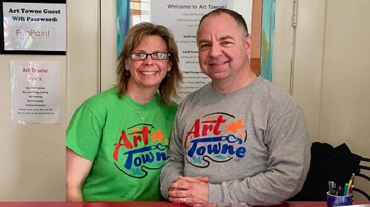 Alan and Tanya Brooks started Art Towne in Mulvane earlier this year.
