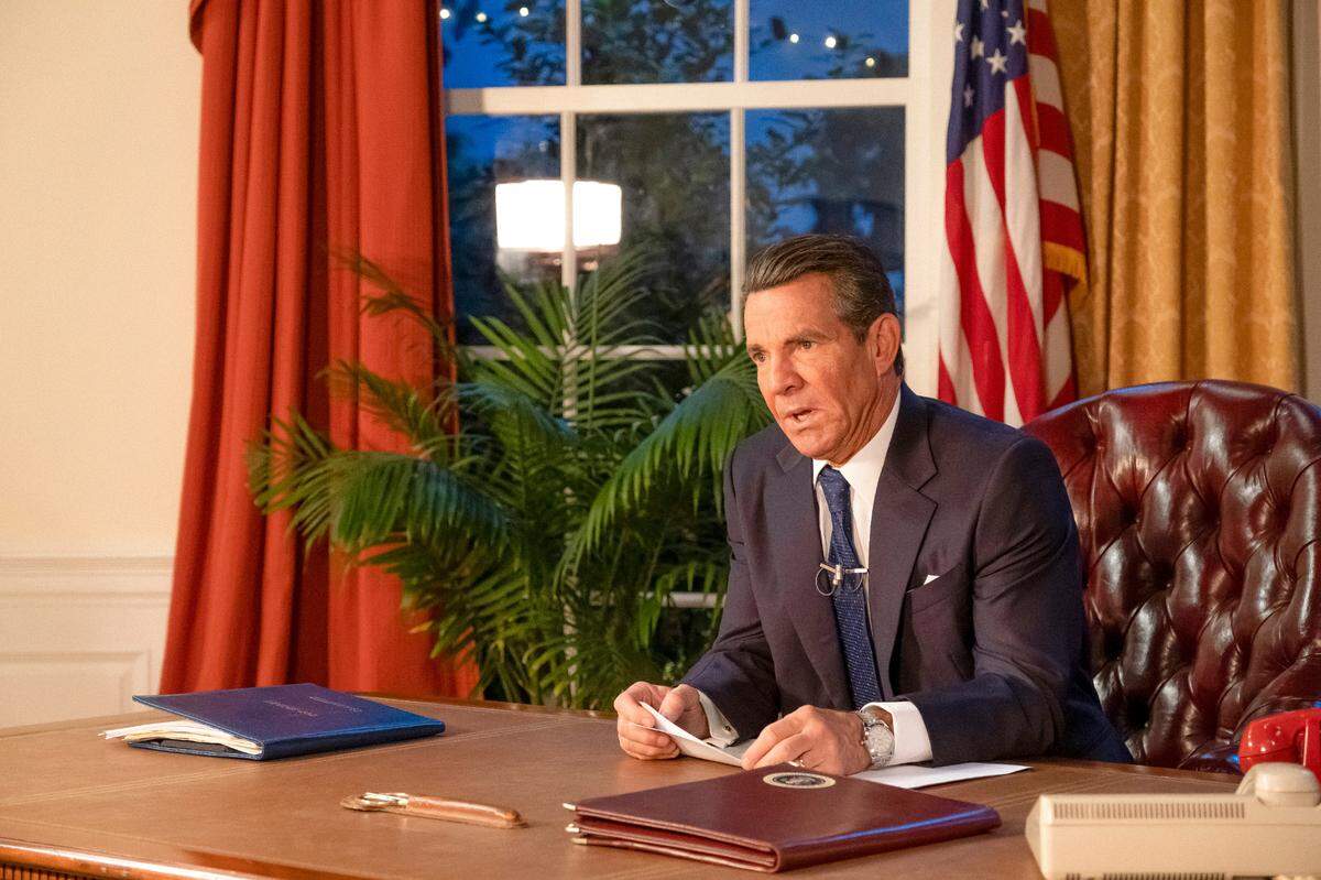 Dennis Quaid stars as Ronald Reagan in the new movie “Reagan.”