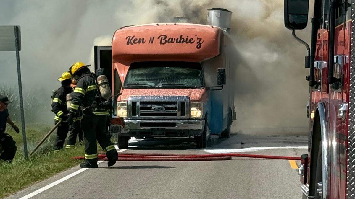 Wichita food truck Ken N Barbie’z Rolling Diner was destroyed by a Tuesday-afternoon fire that broke out while the owners were driving on MacArthur Road.