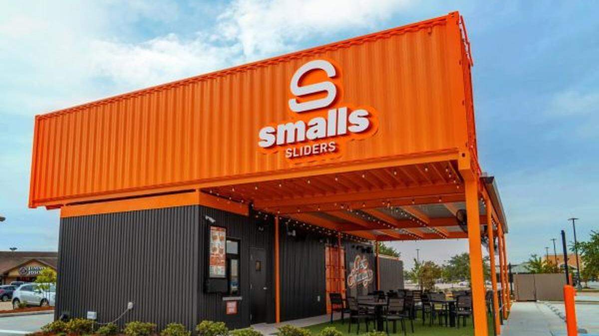 Smalls Sliders is coming to the Plazzio development at 13th and Greenwich next year to serve a limited menu of burgers, fries and shakes.