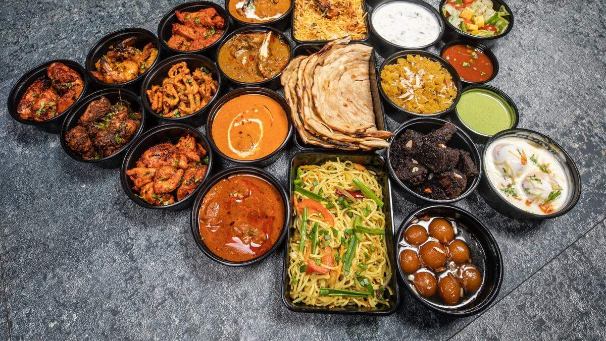 A sampling of the dishes served at the new Rajwadi Pointe inside the Wyndham Garden Inn at 221 E. Kellogg
