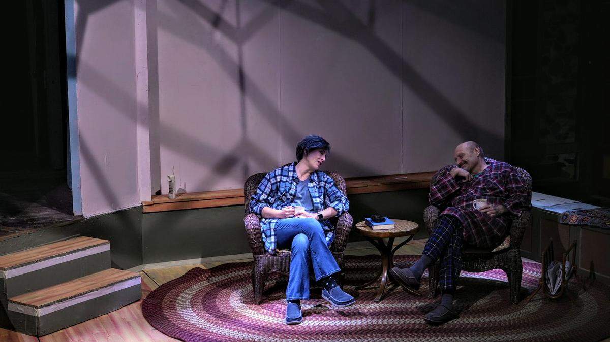 Vonda Schuster and Joe Parrish star as Sonia and Vanya in Wichita Community Theatre’s production of “Vanya and Sonia and Masha and Spike.”