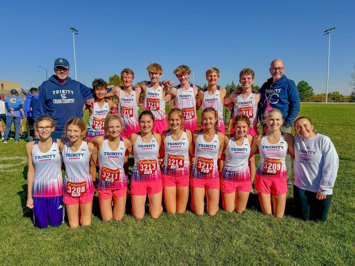 The Wichita Trinity Academy cross country program came away with team trophies from both the boys and girls races at the Class 3A state race at Rim Rock Farm on Saturday.
