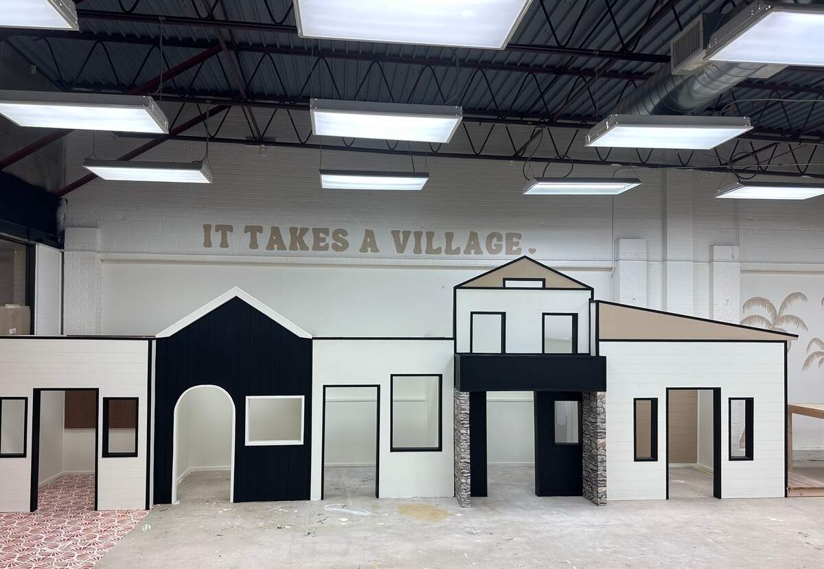 Ashli and Dillon Enders are still finishing building some of the imaginative playhouses they have planned for their new Play & Party Co. at Westlink.