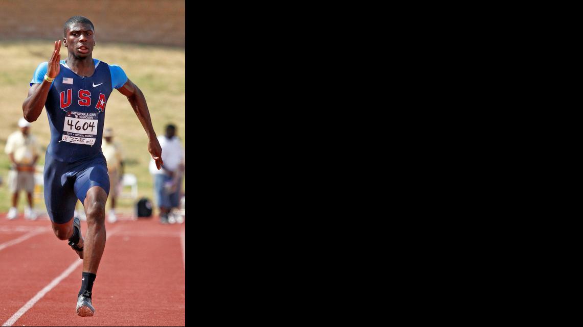 Oliver Bradwell, of Wichita, in a 2011 race where he broke the 100-meter record at the Junior National Olympics.


