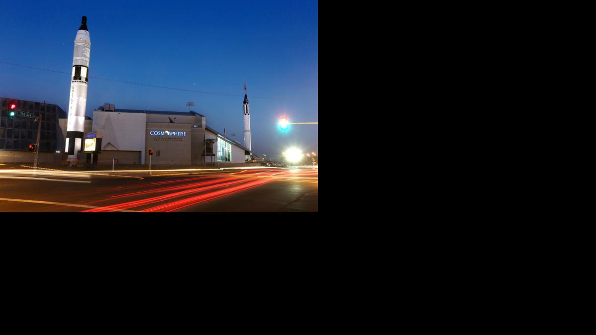 The Kansas Cosmosphere and Space Center is at Eleventh Avenue and Plum Street in Hutchinson.

