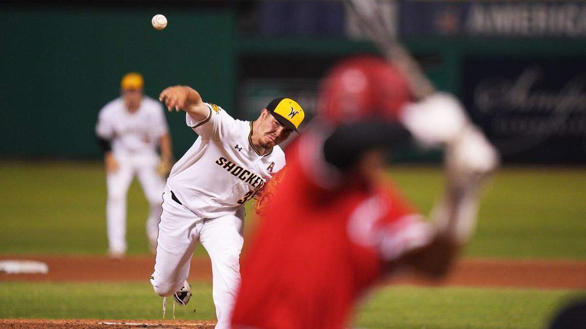 Wichita State freshman starting pitcher Jace Kaminska delivered another gem on the mound to help the Shockers stay alive in the AAC tournament with a 5-3 win over Houston on Wednesday.