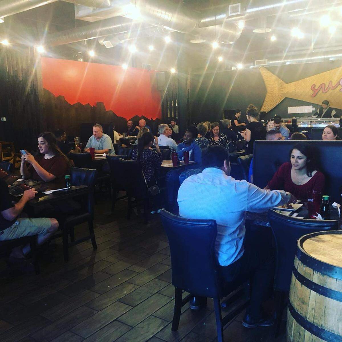 Blue Fin was packed every day for its half-price sushi sale, and many people didn’t get a chance to take advantage.