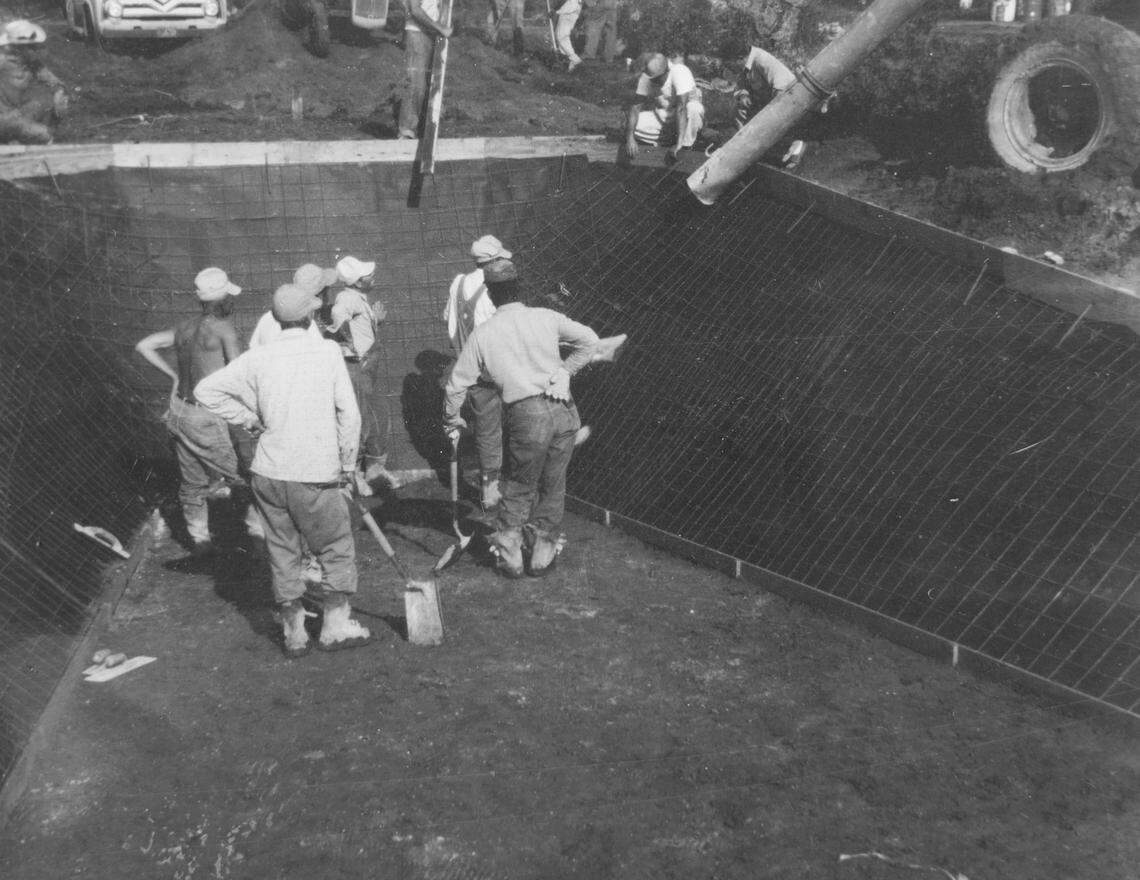 Former Hillside Nursery owner R.E. McHenry had a pool built on the property, which became part of the neighborhood playground. A perennial garden is in its place now.