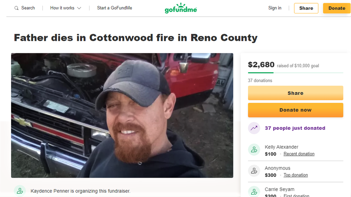 A GoFundMe has been set up to cover the cost of Chadrick Penner’s funeral costs and the loss of his home.
