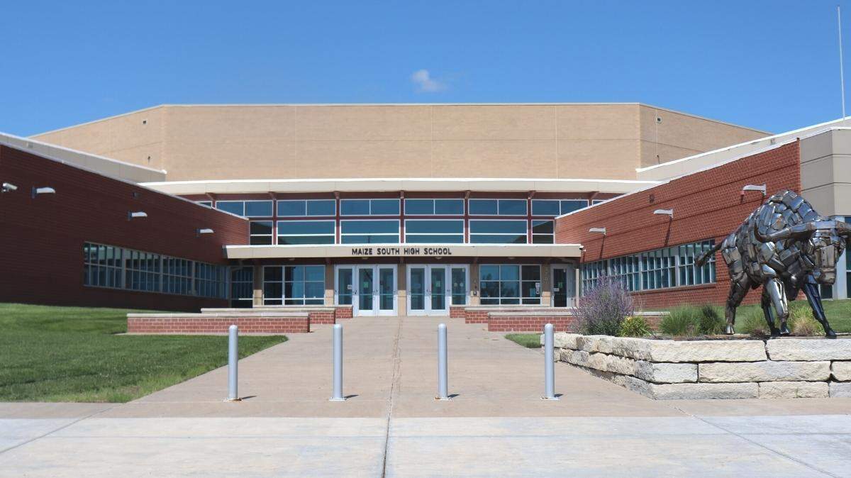 Main entrance of Maize South High School