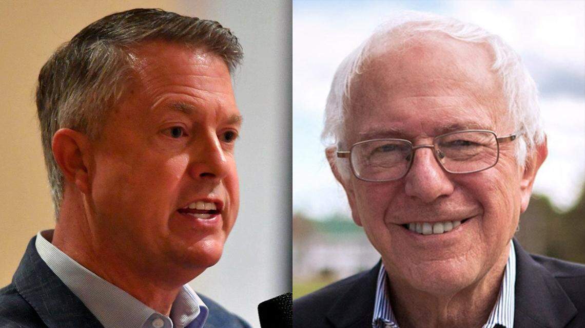 Kansas conservative Republican Sen. Roger Marshall, left, and and Vermont democratic socialist Sen. Bernie Sanders, team up to rein in prescription prices.