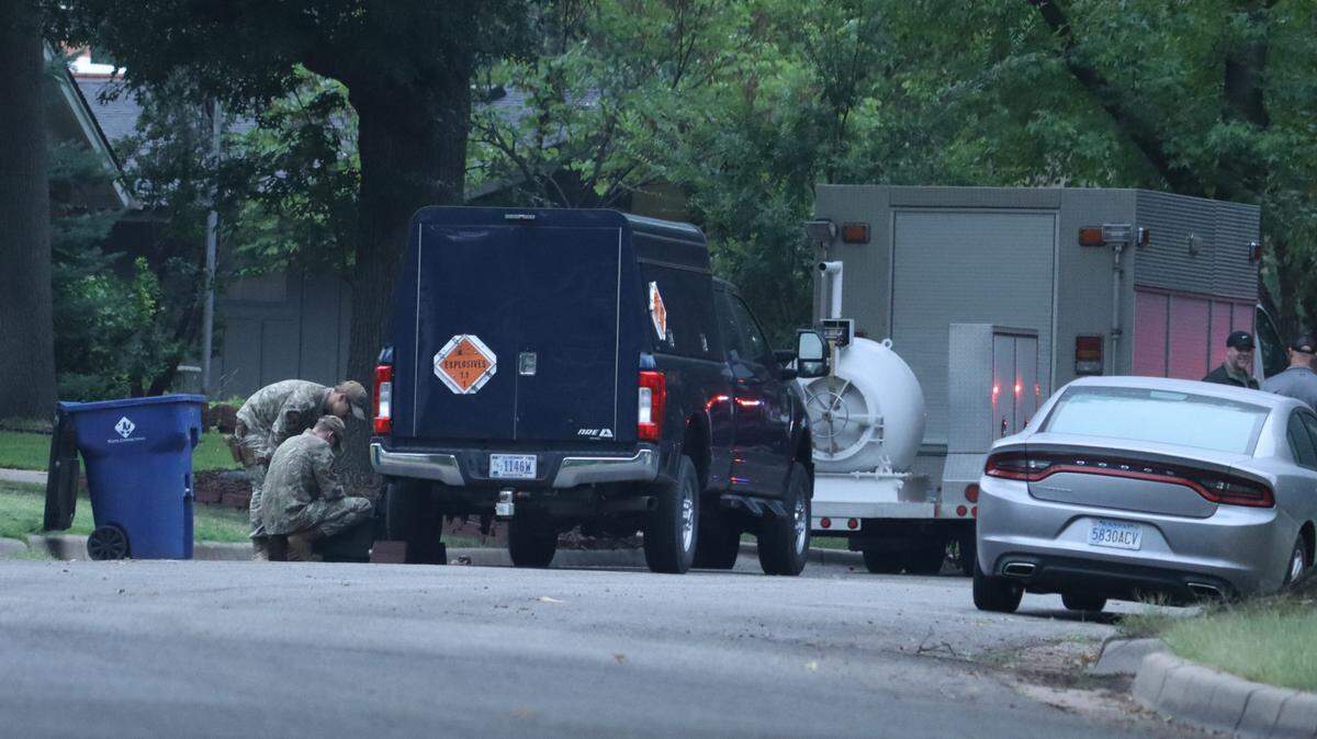 Members of Wichita’s police bomb squad responded to a device found in a northeast Wichita home. Police determined that the device was not dangerous.