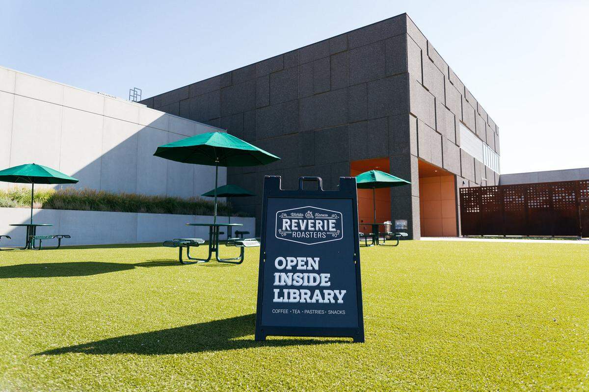 Reverie Coffee Roasters has reopened its shop inside the Advanced Learning Library, and there’s also new outdoor seating.