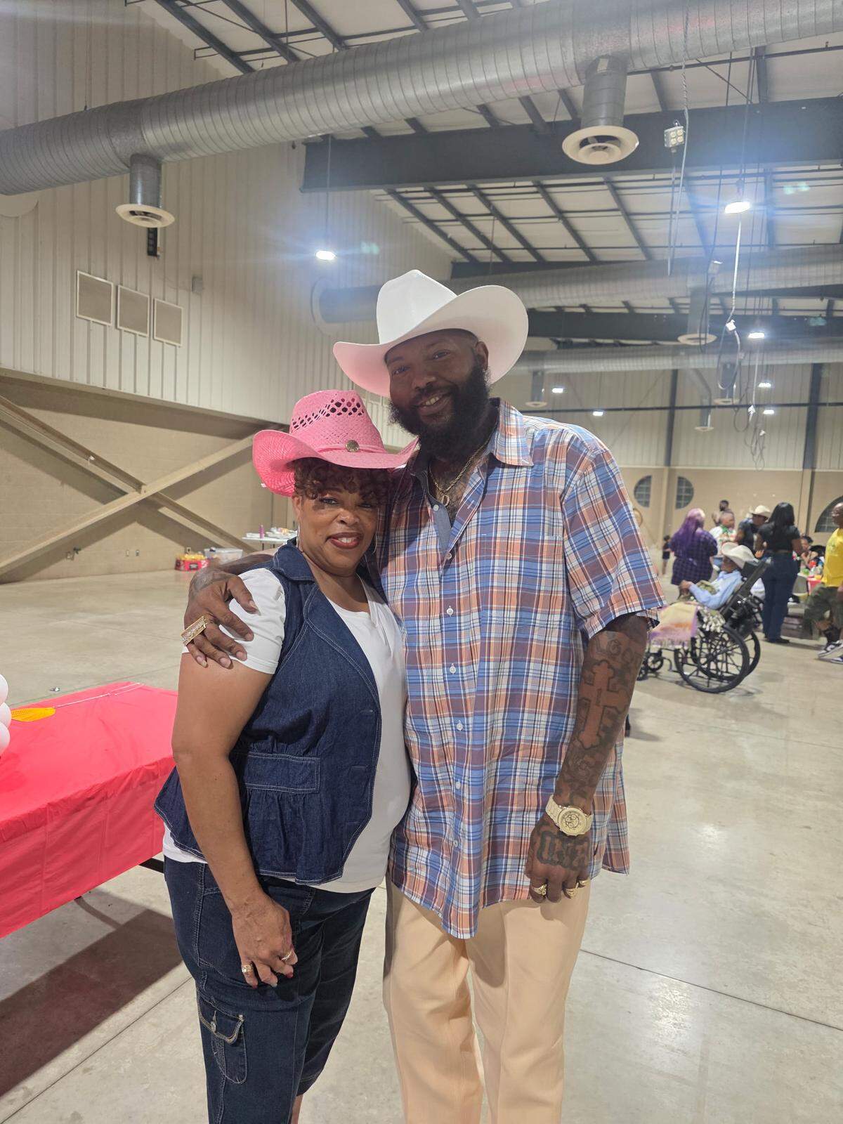 Sabrina Woods Henry Freeman with her son, D’Andre Crosby.