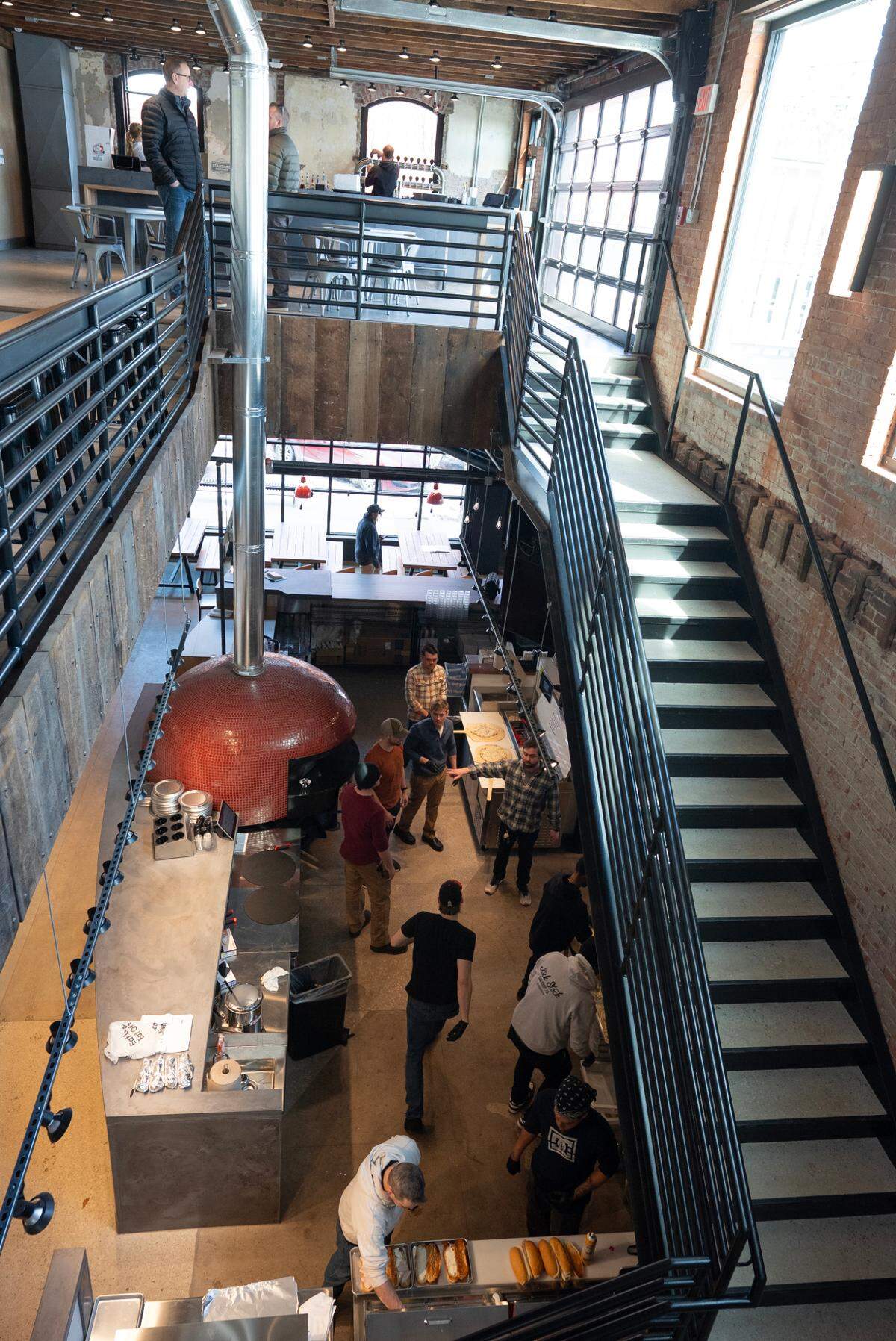 The new WBC Wichita takes up two stories, and customers can see the kitchen staff busy at work from the second floor.