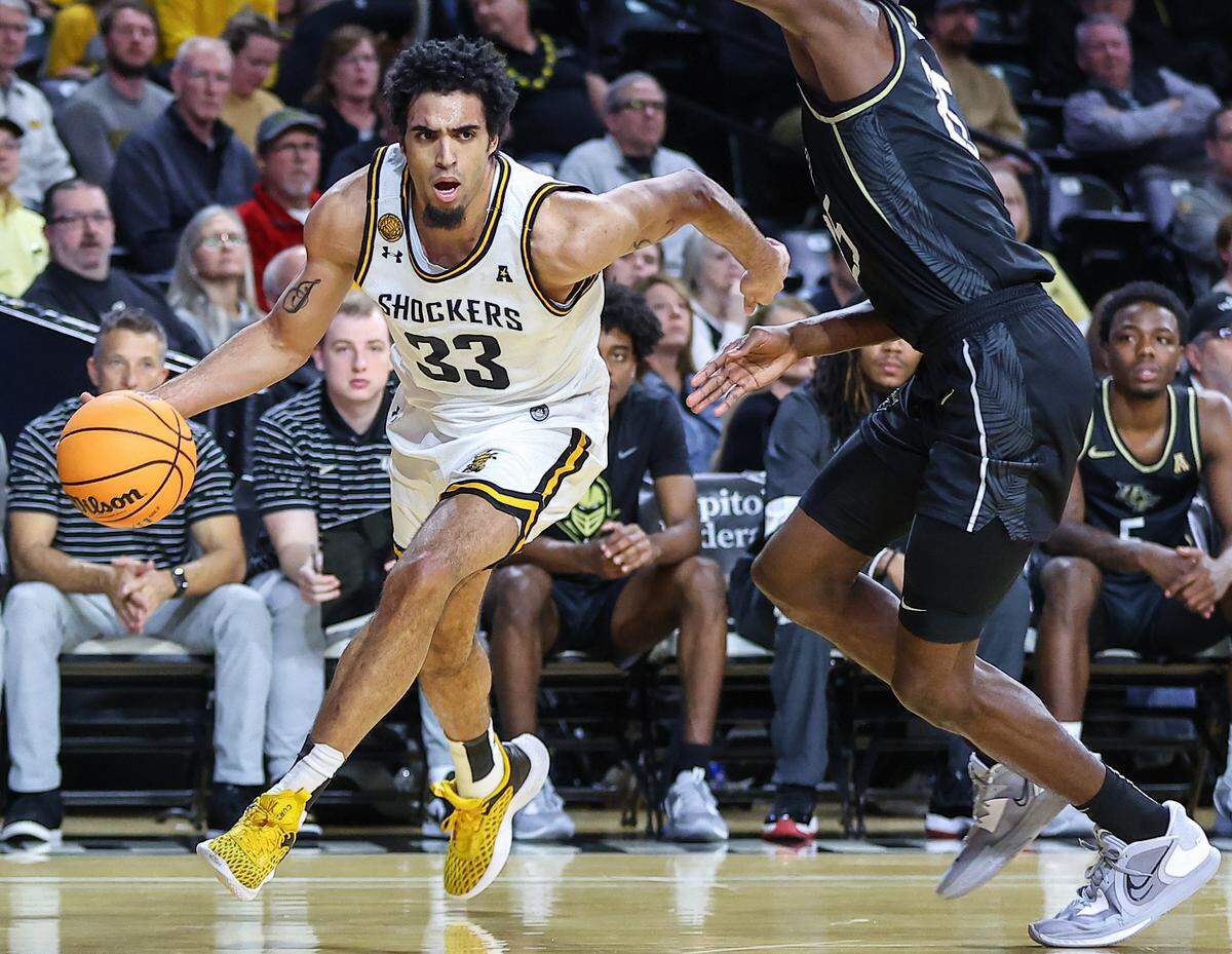 Wichita State senior James Rojas scored a career-high in points, including 19 in the first half, in the Shockers’ game against Memphis on Thursday night.
