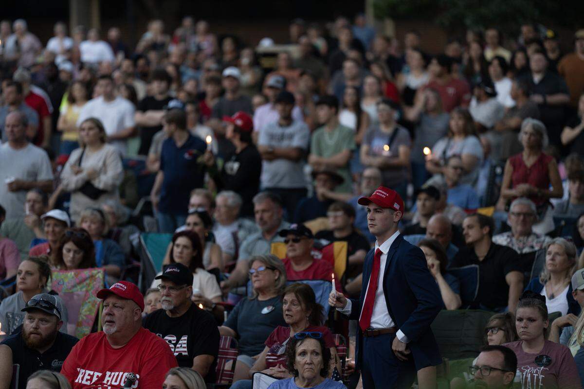 The Wichita State University chapter of Turning Point USA held a vigil for slain conservative activist Charlie Kirk that police said drew more than a thousand people Tuesday night.