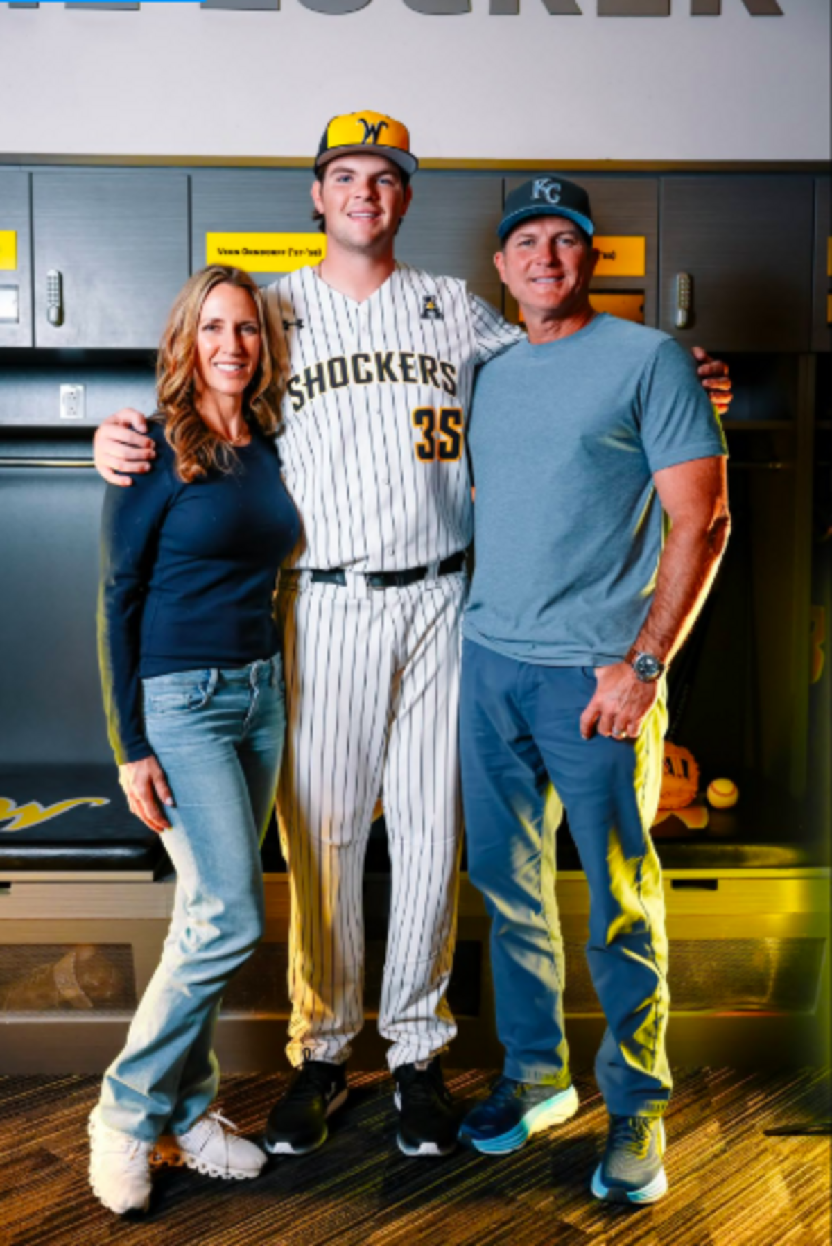 M.J. Sweeney, the son of Royals legend Mike Sweeney, recently committed to the Wichita State baseball team.