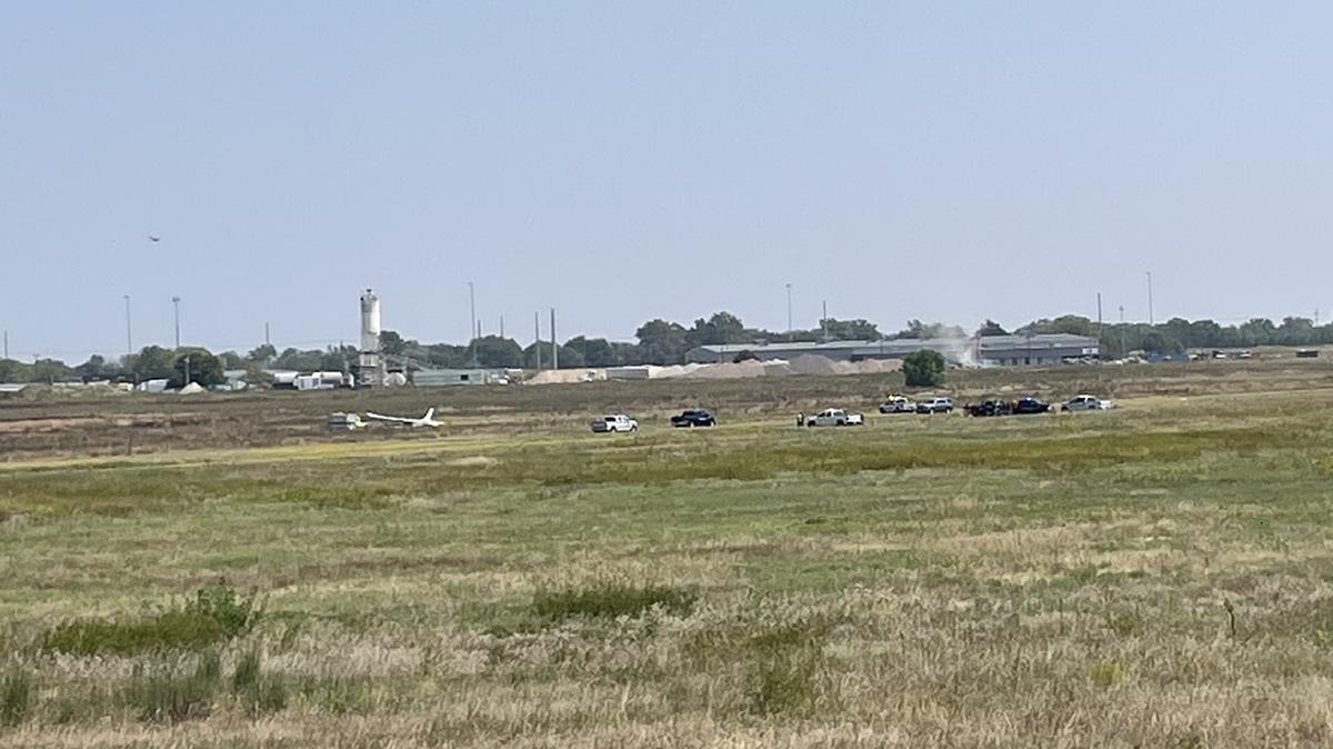 None of the three people onboard a small plane that crashed shortly after takeoff Wednesday at Wichita Dwight D. Eisenhower National Airport were injured.