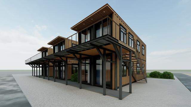 This is an illustration of what developer Abdul Arif’s shipping container housing in the SoCe neighborhood may look like once its built next year.